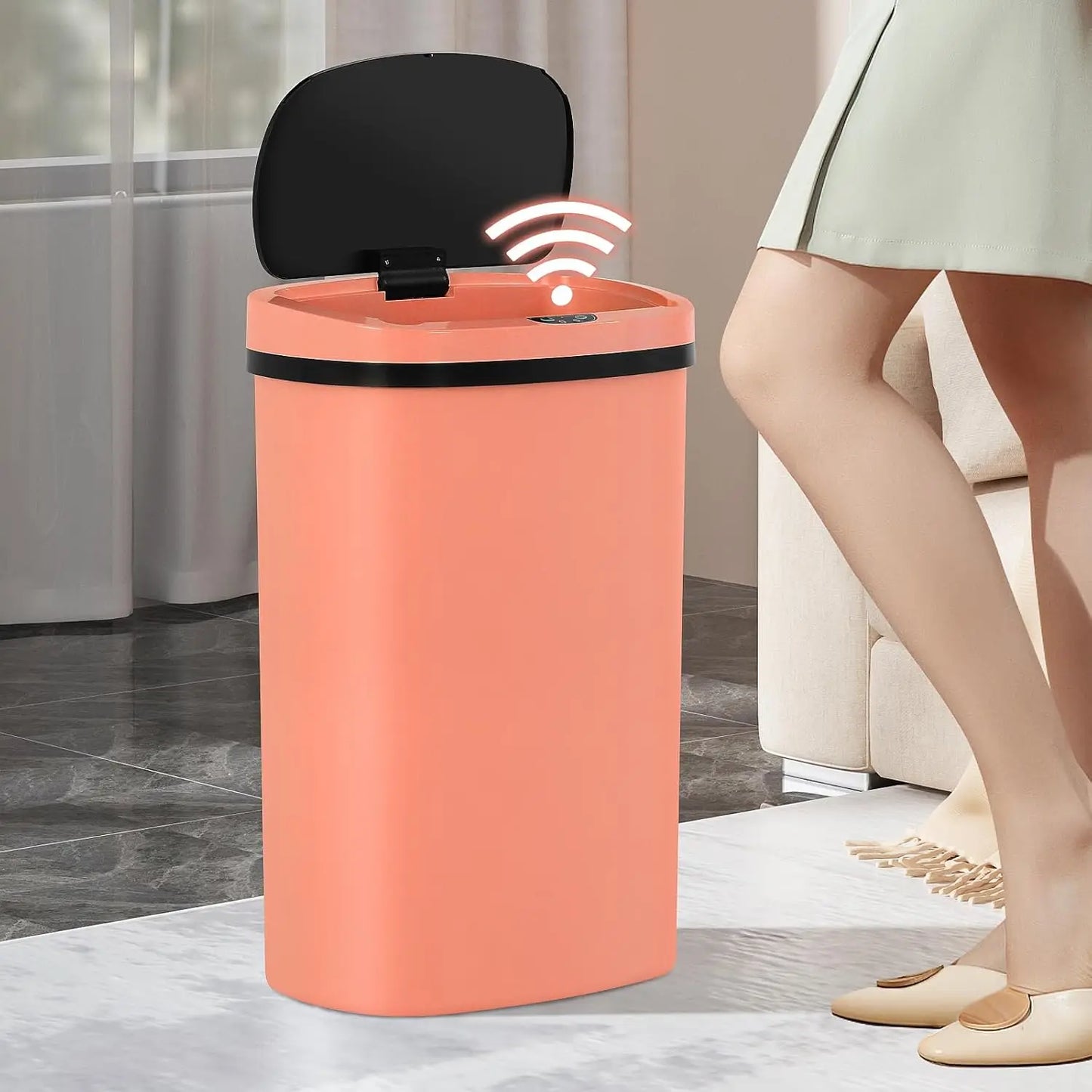 13-Gallon Automatic Touch Free Trash Can