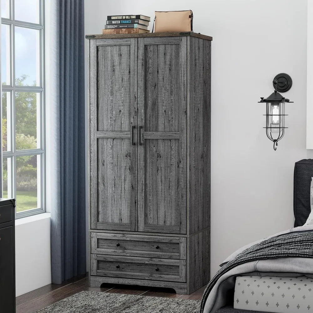 Modern Functional Clothes Cabinet with Adjustable Shelf