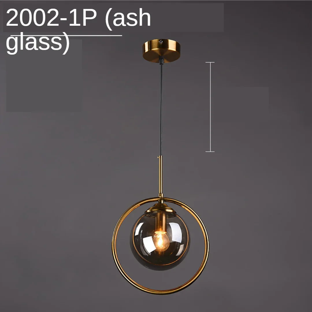 Modern Glass Ball Pendant Lighting Fixture