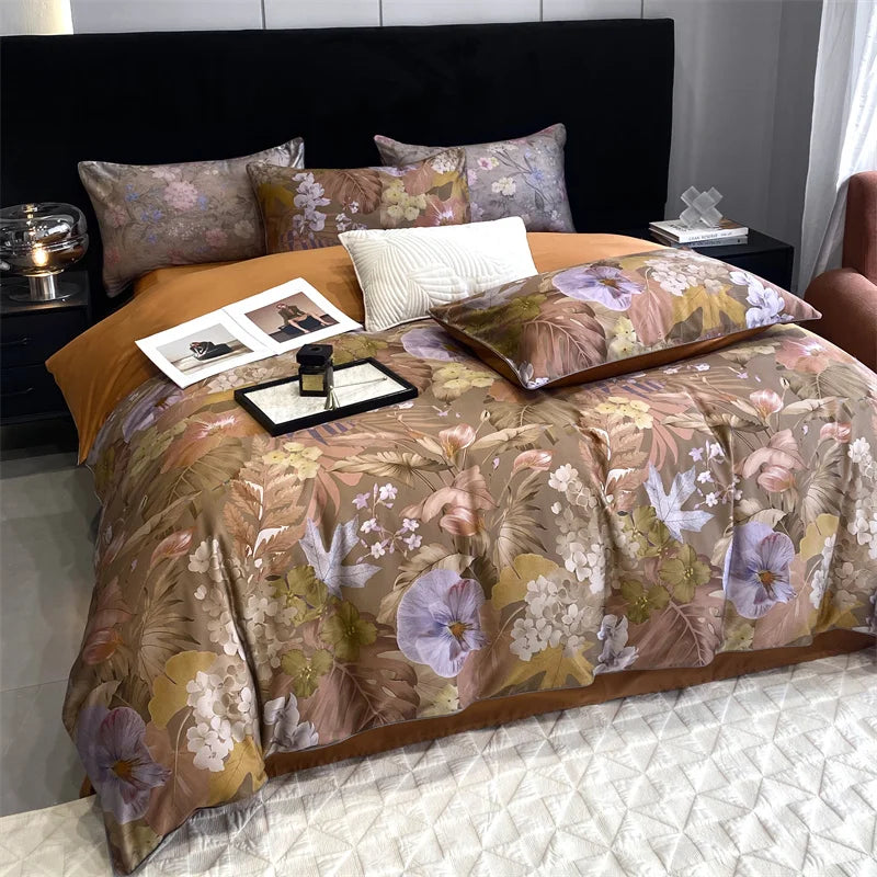 Luxury Floral Duvet Bedding Set