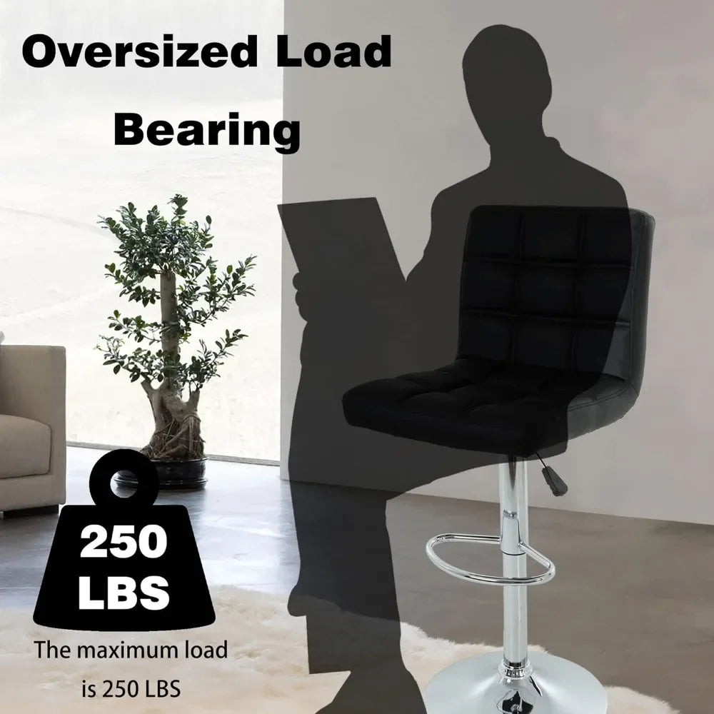 Modern Adjustable Bar Stool Set of 2
