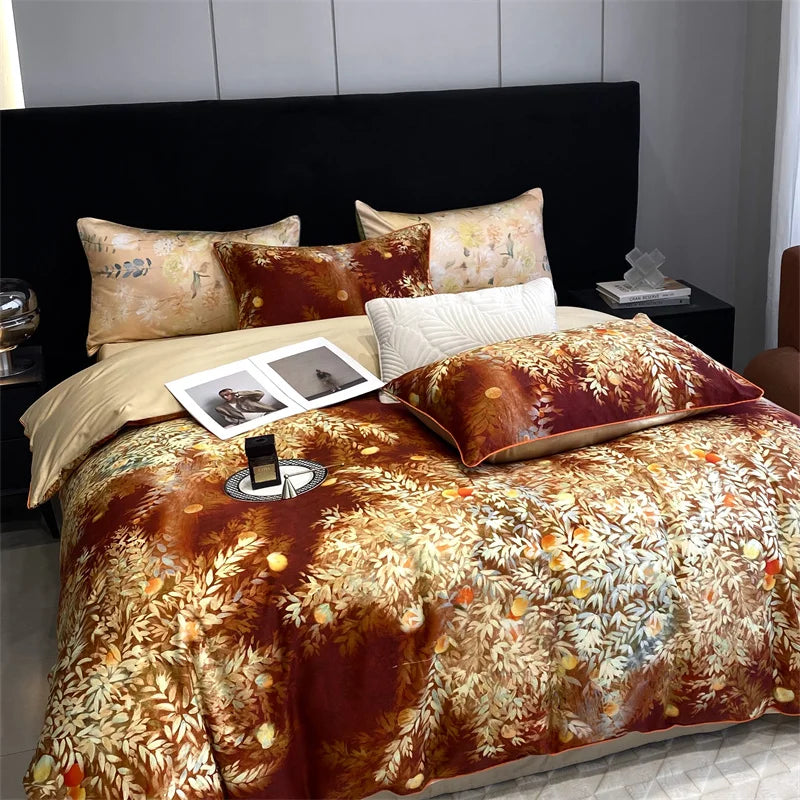 Luxury Floral Duvet Bedding Set