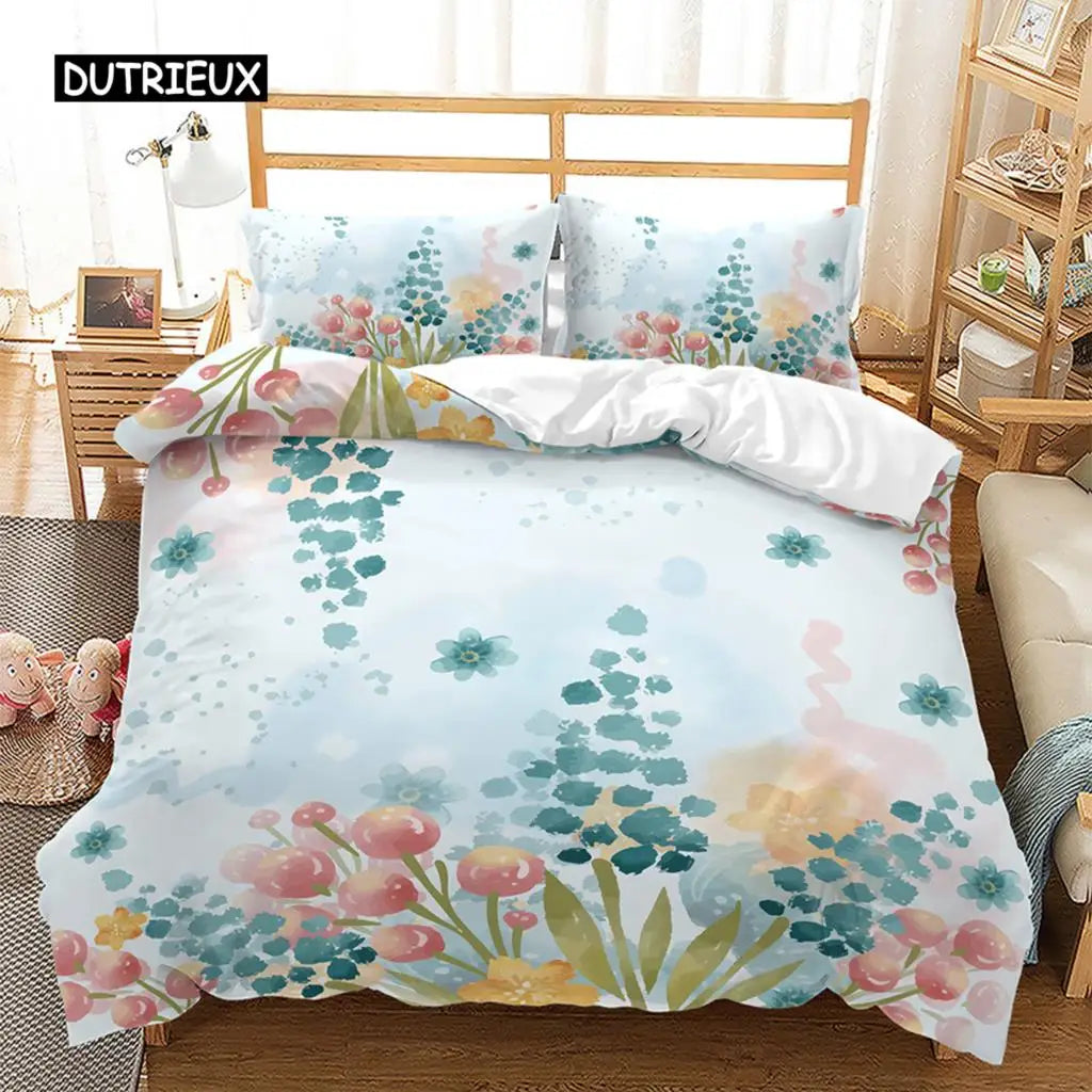 Spring Flowers Duvet Cover Bedding Set