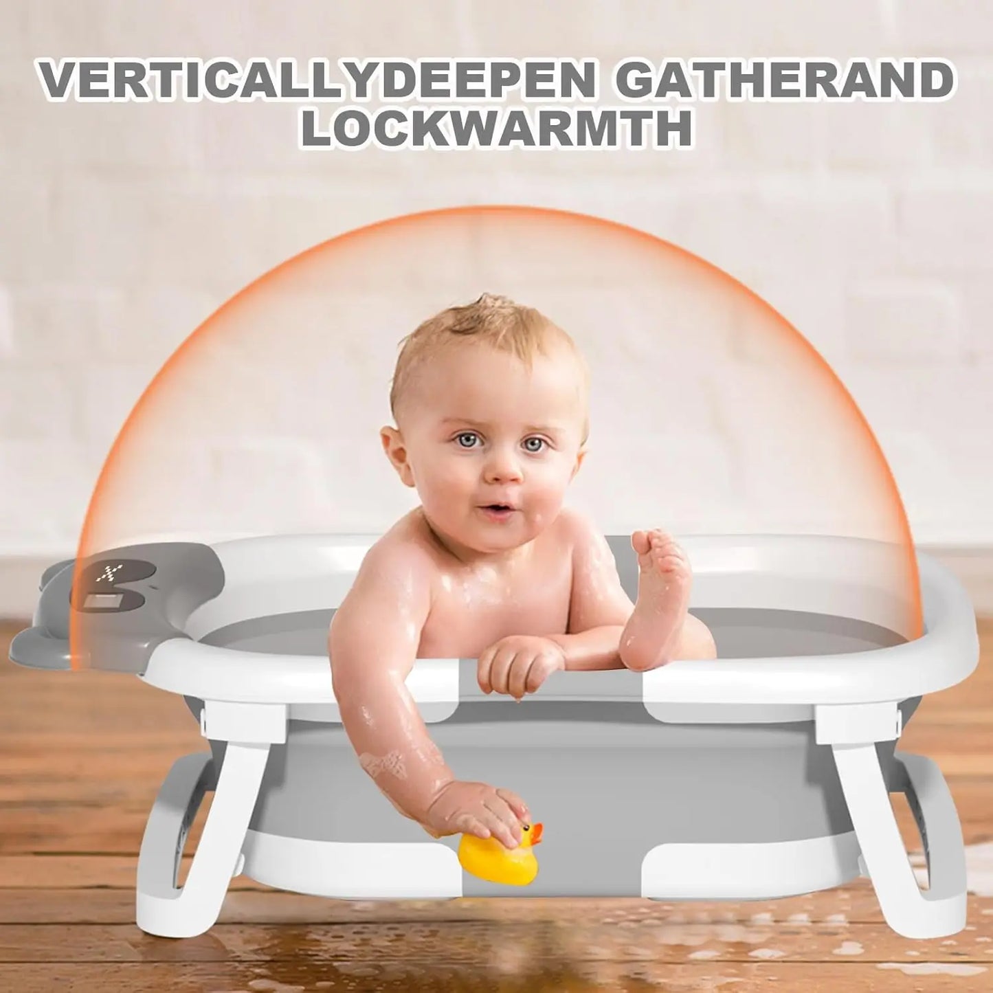 Baby Bathtub with Cushion Support for Shower