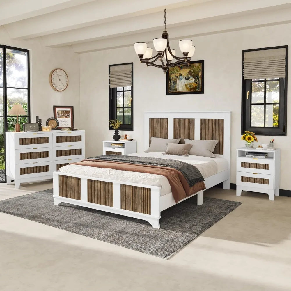 4 Pieces Queen Size Bedroom Set