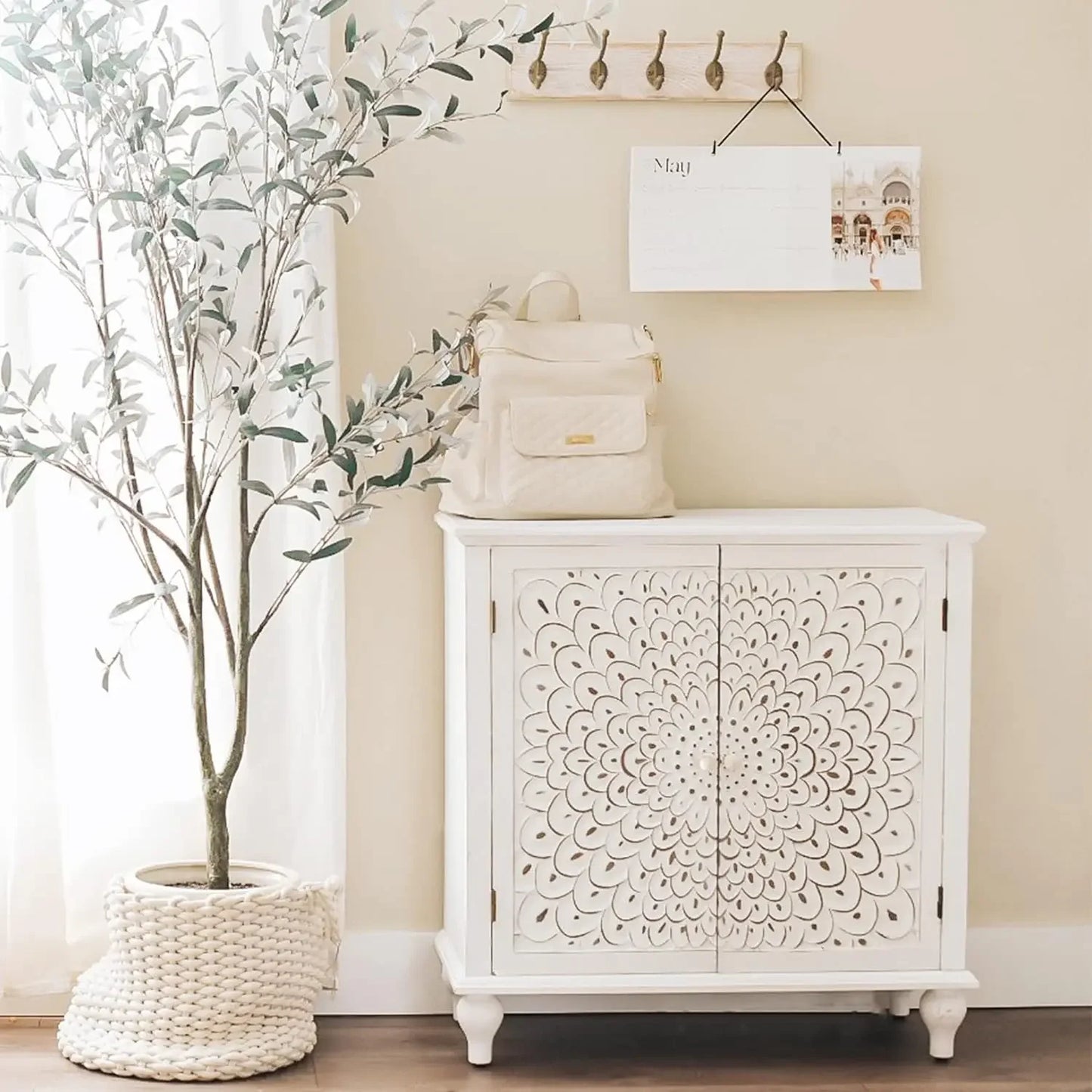 Antique Accent Cabinet with Doors