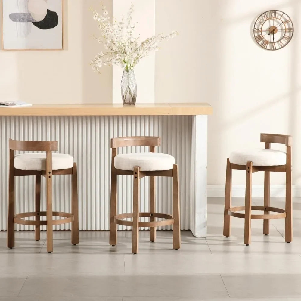 Set of 2 Mid Century Modern Counter Stools