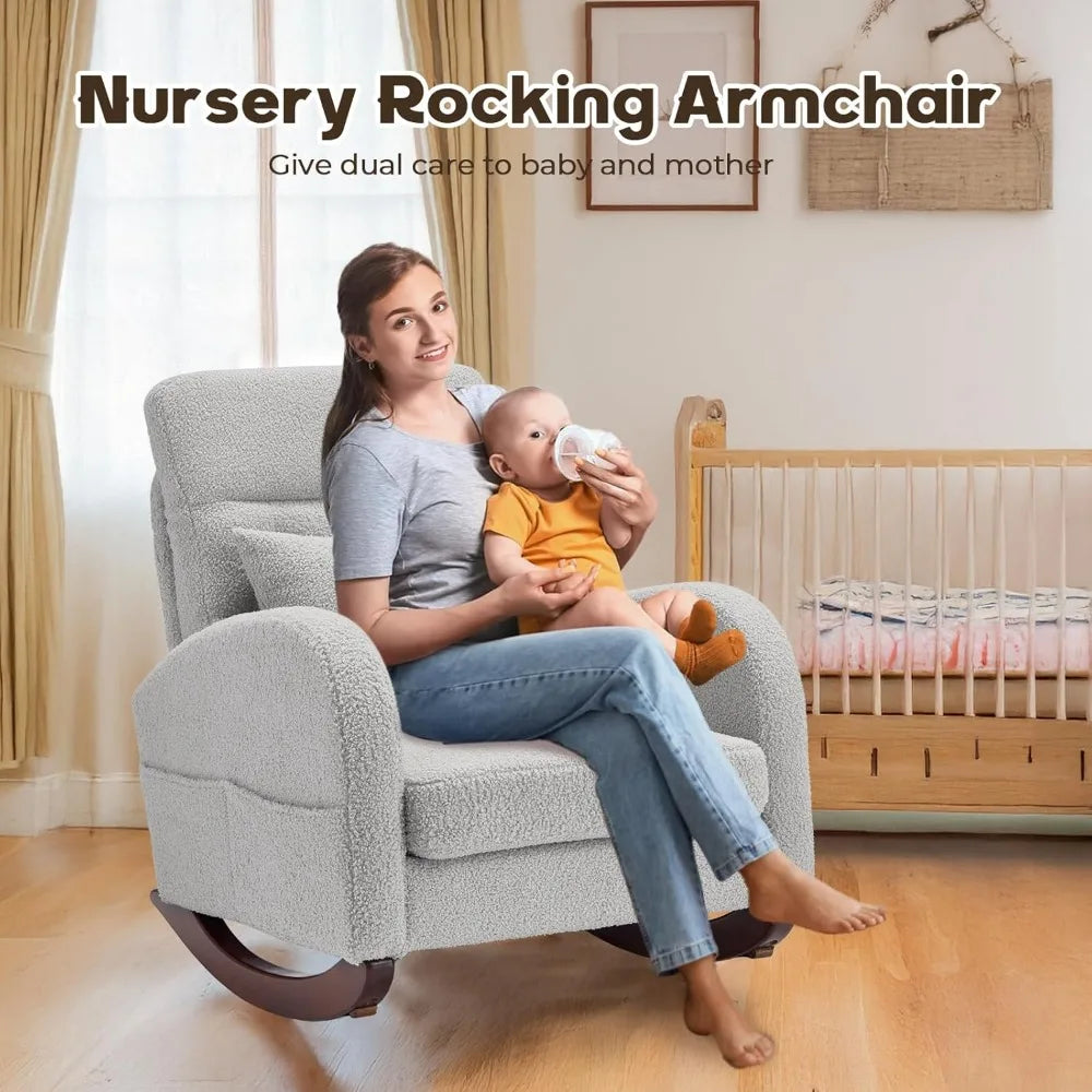Upholstered Comfortable Chair for Bedroom & Baby Nursery
