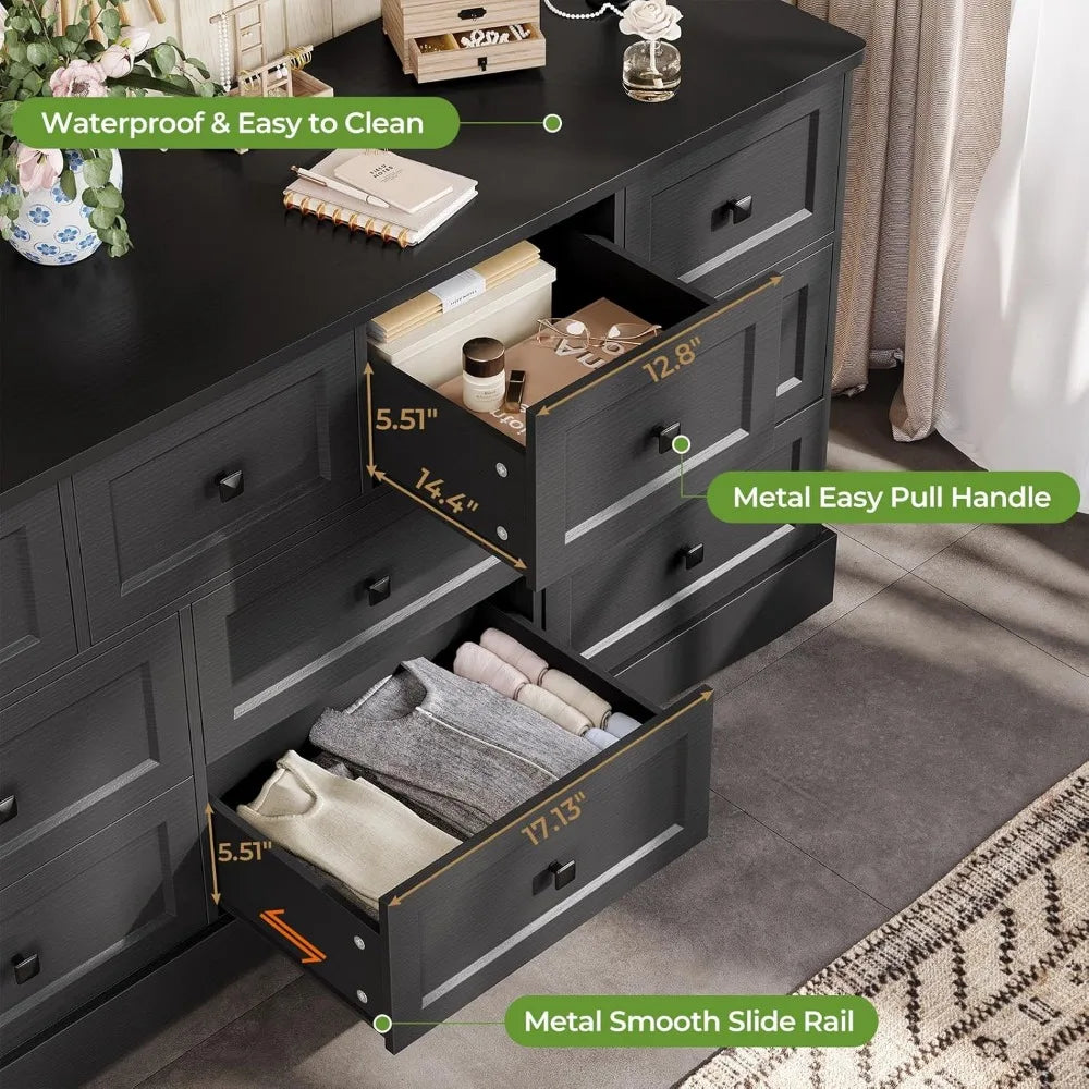 Dresser for Bedroom with Charging Station