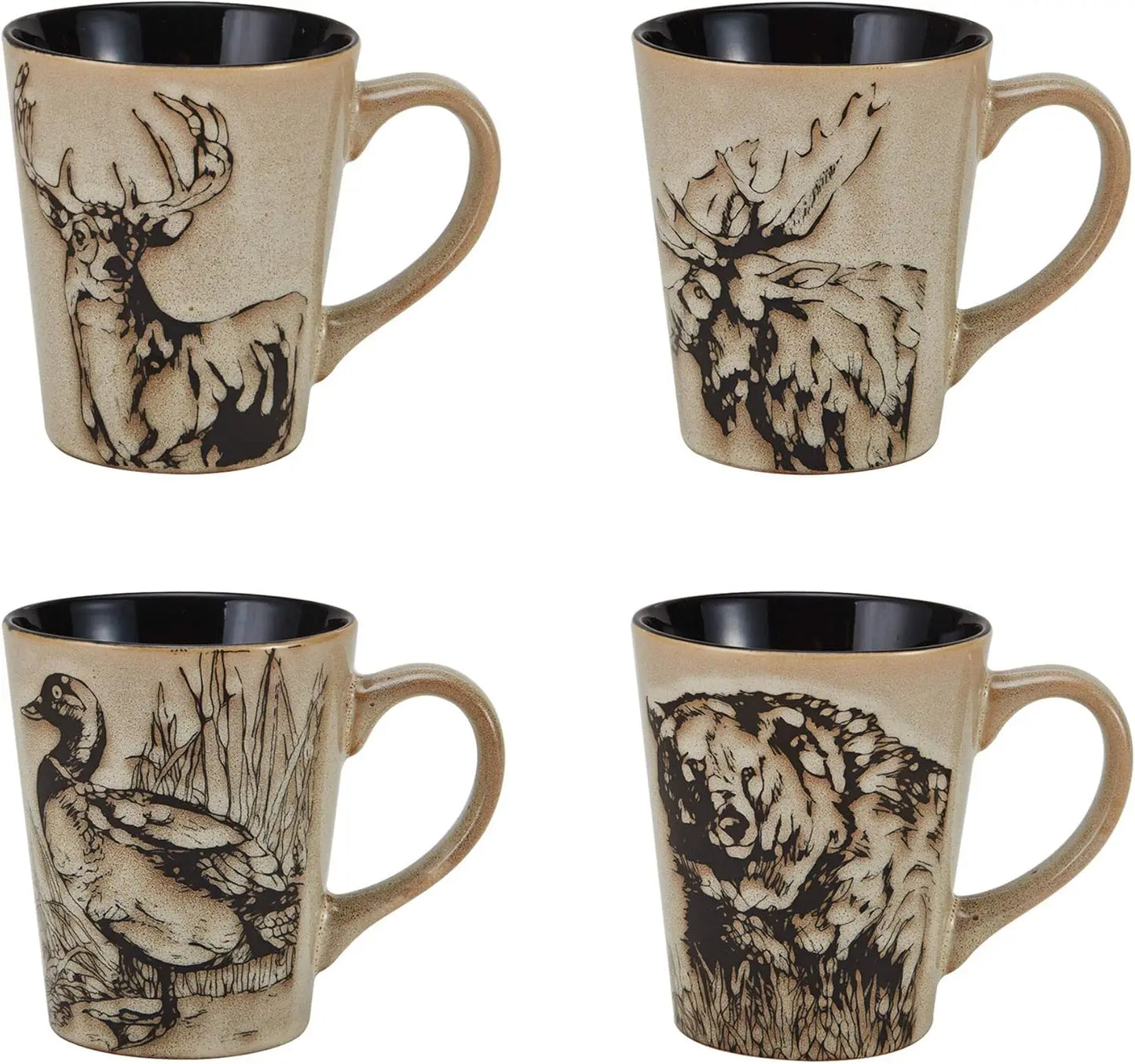 Wildlife Print 16 Piece Dinnerware Set