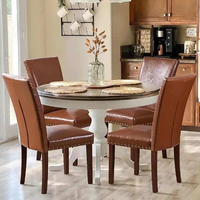 Upholstered Parsons Dining Chairs Set of 4