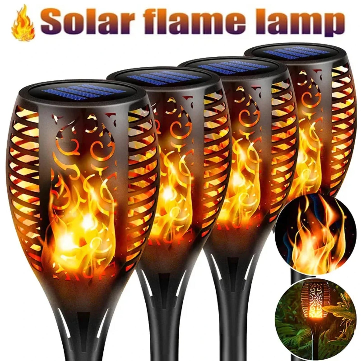 Solar Flame Flickering Tiki Light