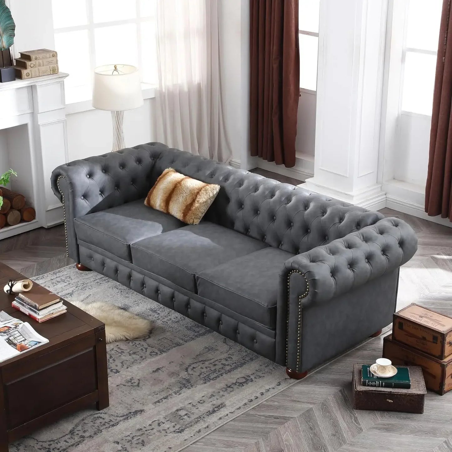 Chesterfield Sofa with Low Back