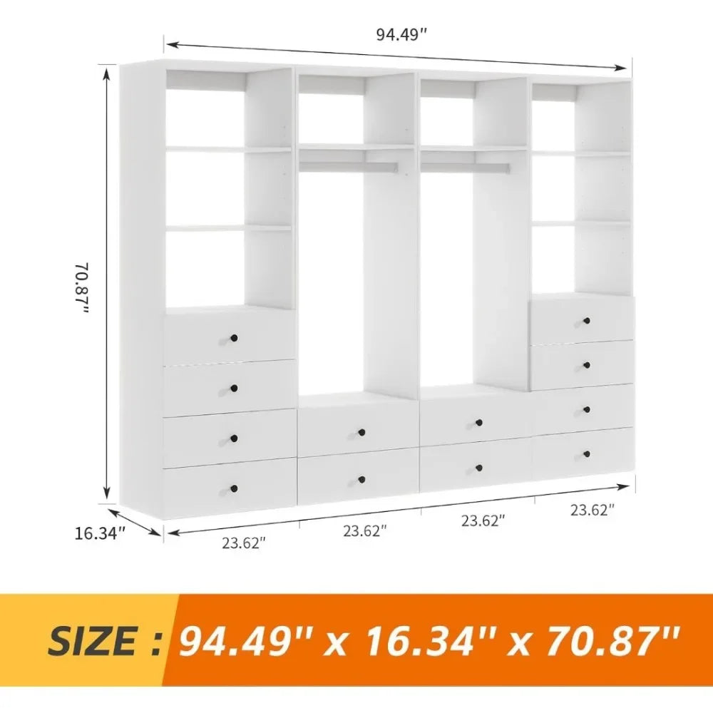 Modular Wooden Wardrobe Closet System
