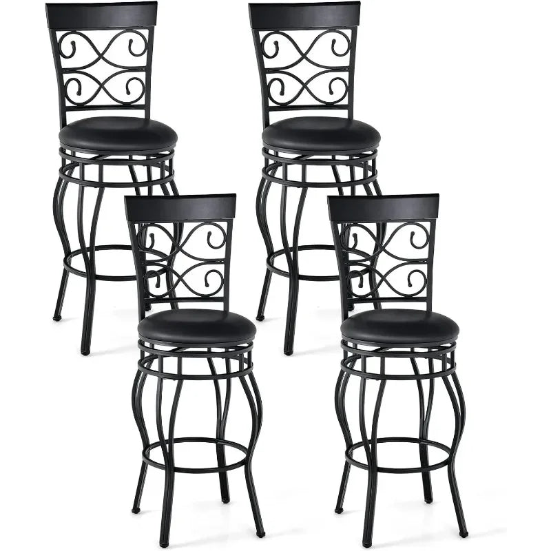 Vintage Bar Stools Set of 2, Swivel, 30" Height