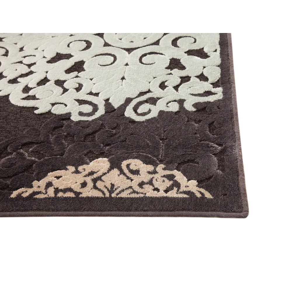 Charcoal/Ivory/Lt. Blue Area Rug