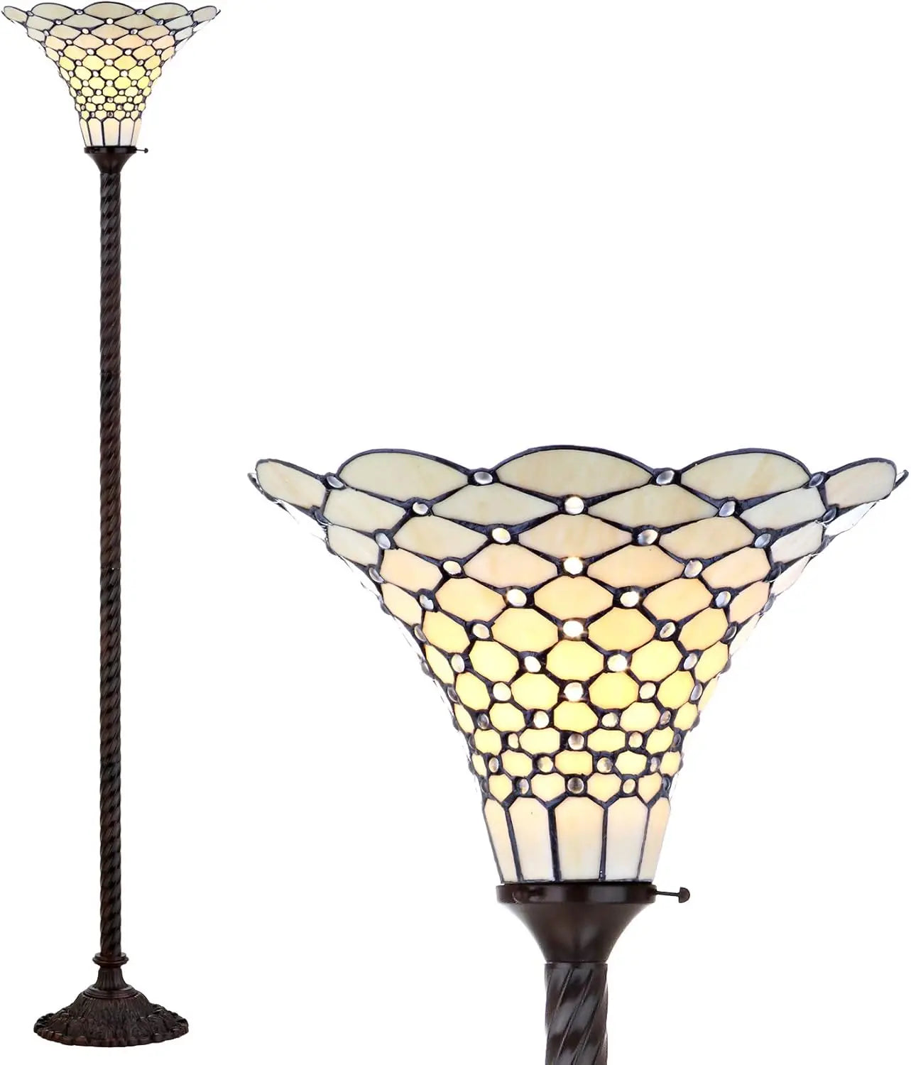 Tiffany Art Nouveau Style Floor Lamp