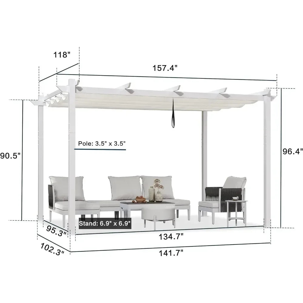 Modern Outdoor Retractable Pergola