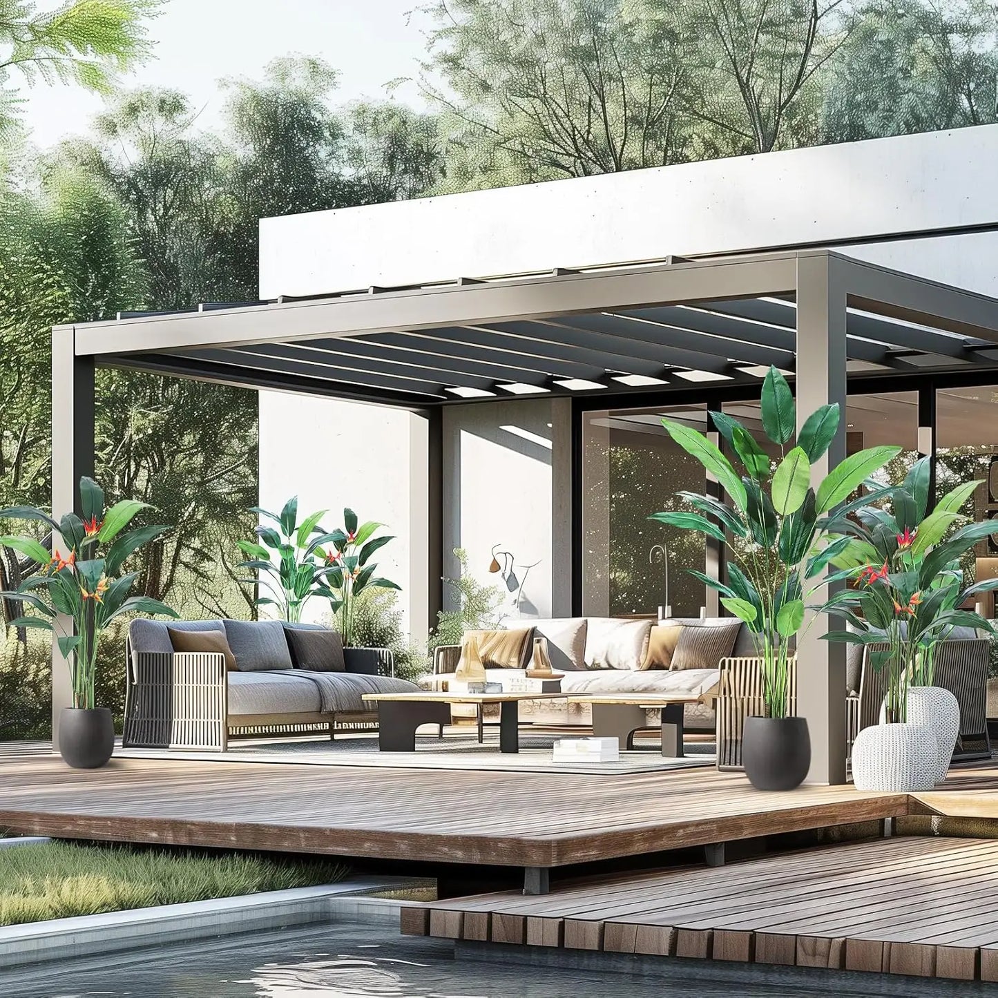 Artificial Bird of Paradise Plant for Indoor Outdoor