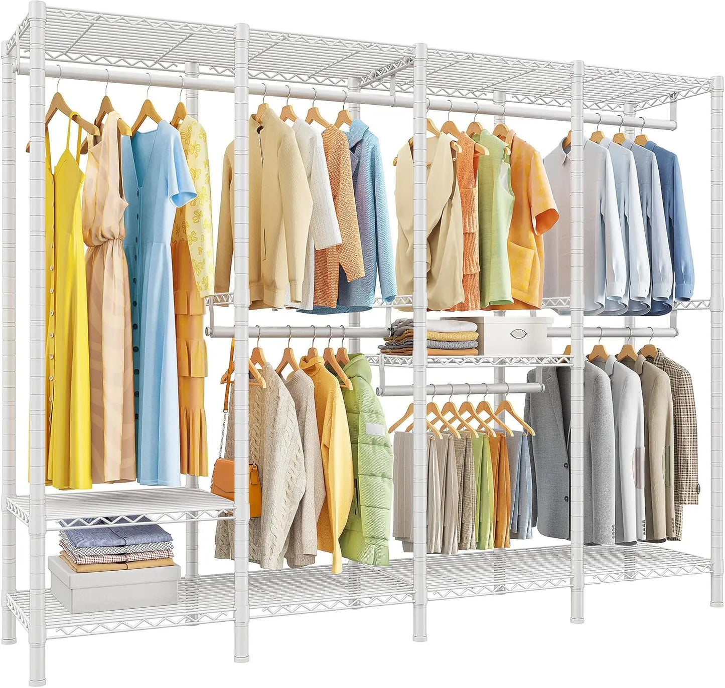 Clothes Rack with Cover, Loads 1100 LBS