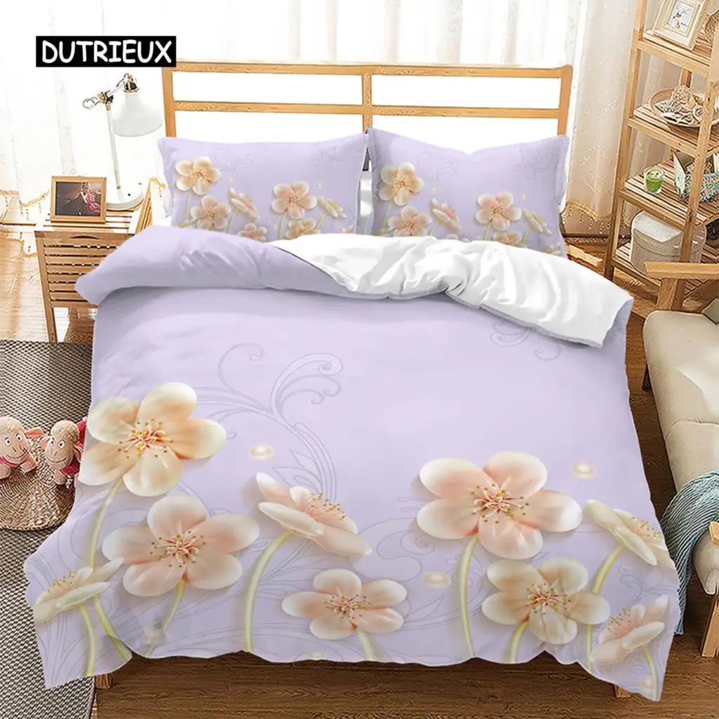 Spring Flowers Duvet Cover Bedding Set