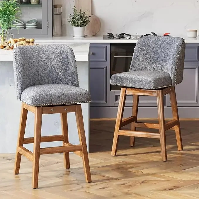 Set of 4, 26" Swivel Counter Height Bar Stools
