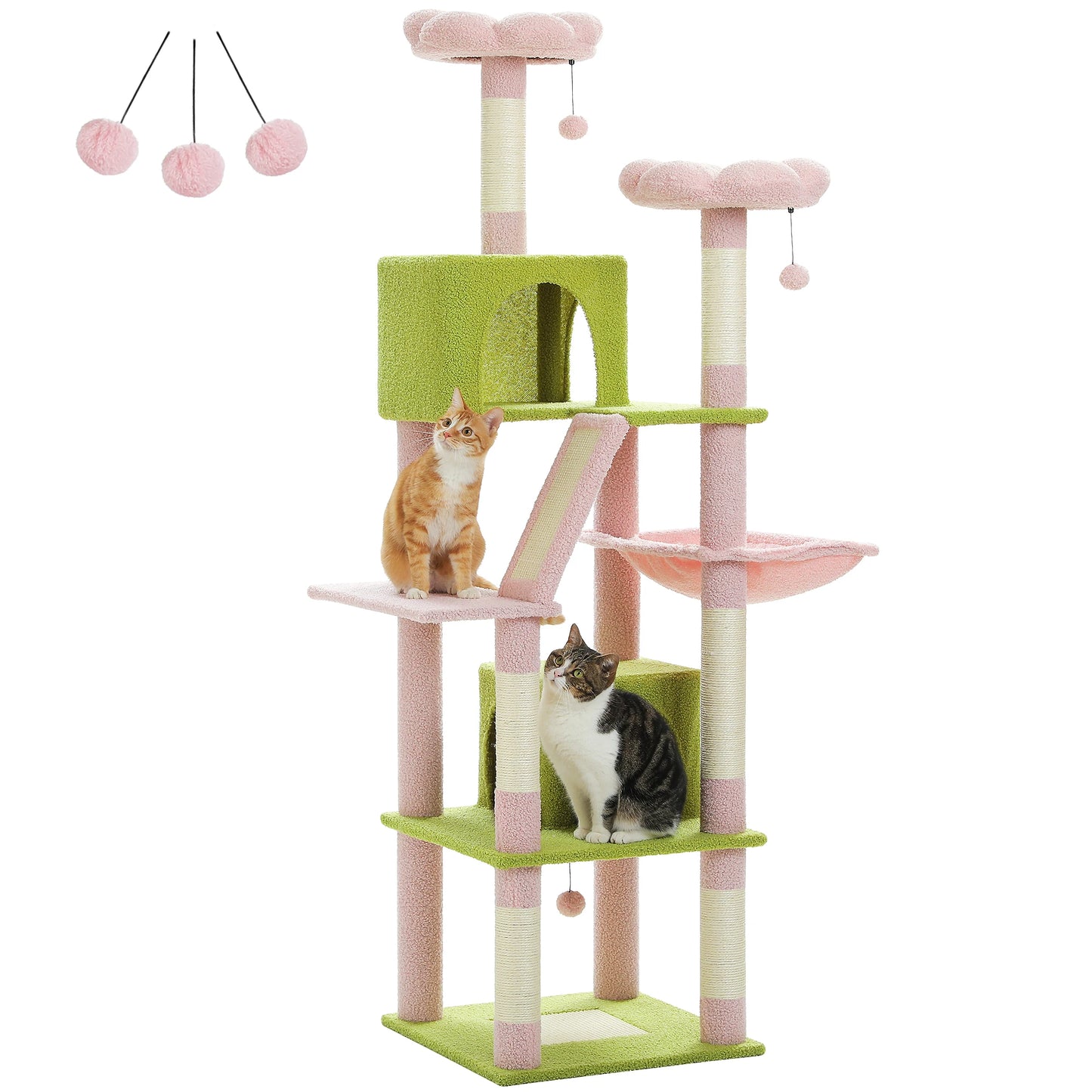 Tall Cat Tower for Indoor Cats Multi-Level