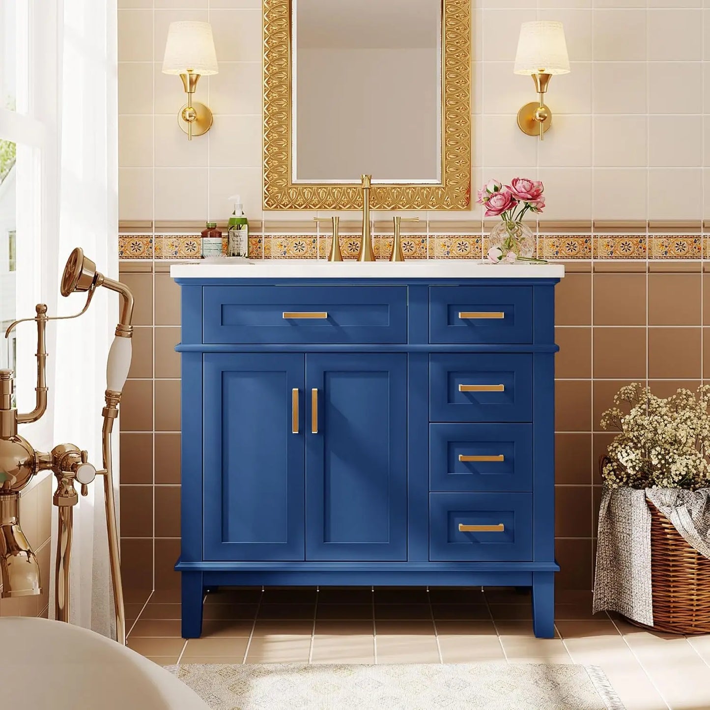 36" Bathroom Vanity with Sink Combo
