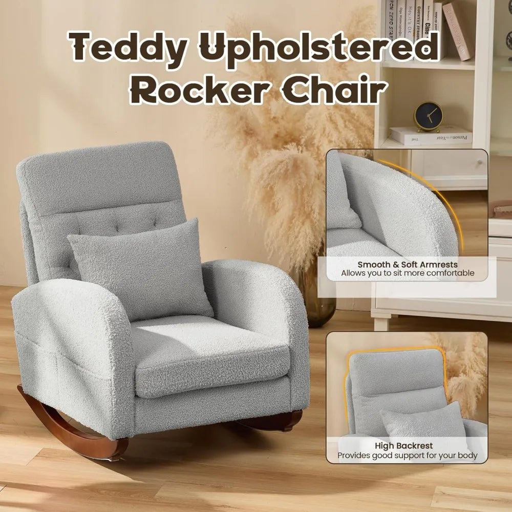 Upholstered Comfortable Chair for Bedroom & Baby Nursery