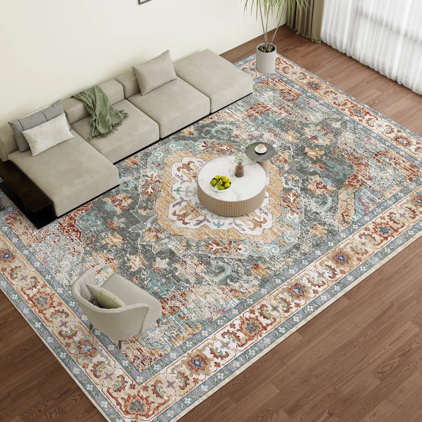 Throw Carpet for Living Room Bedroom Kitchen