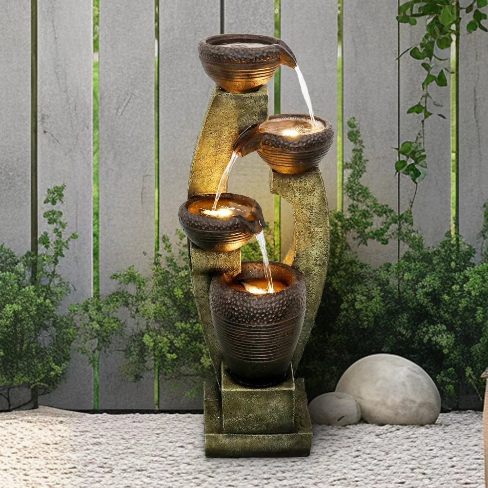 Modern Outdoor Fountain with Contemporary Design