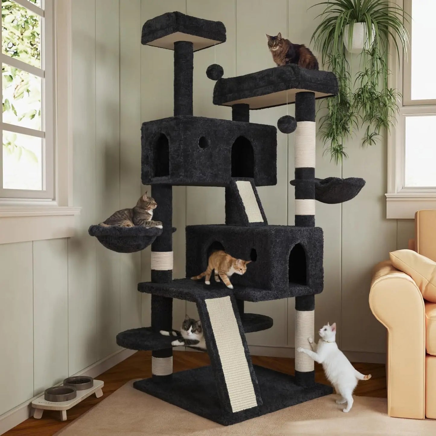 Multi-Level Large Cat Tree Tower