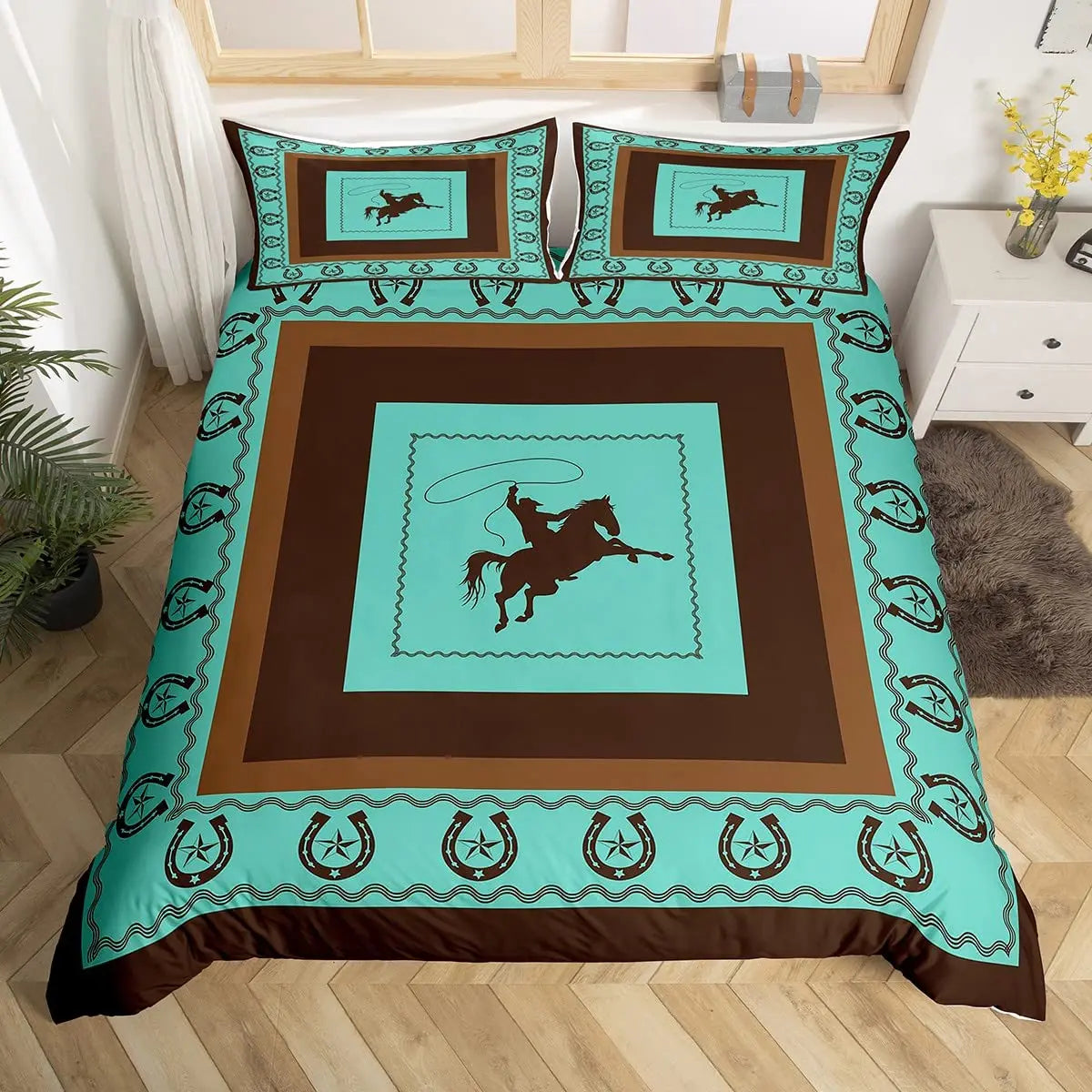 Luxury Horse Print Bedding Set