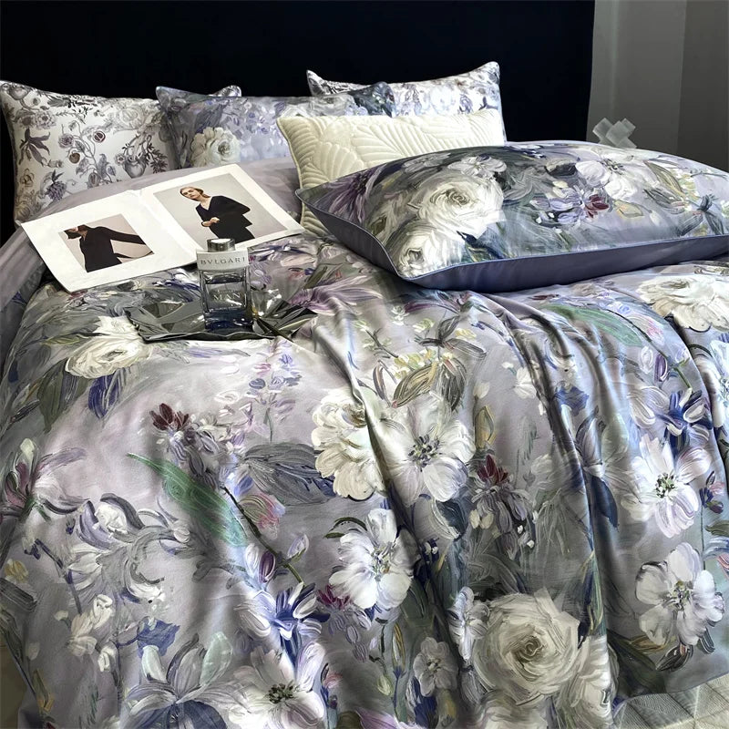 Luxury Floral Duvet Bedding Set