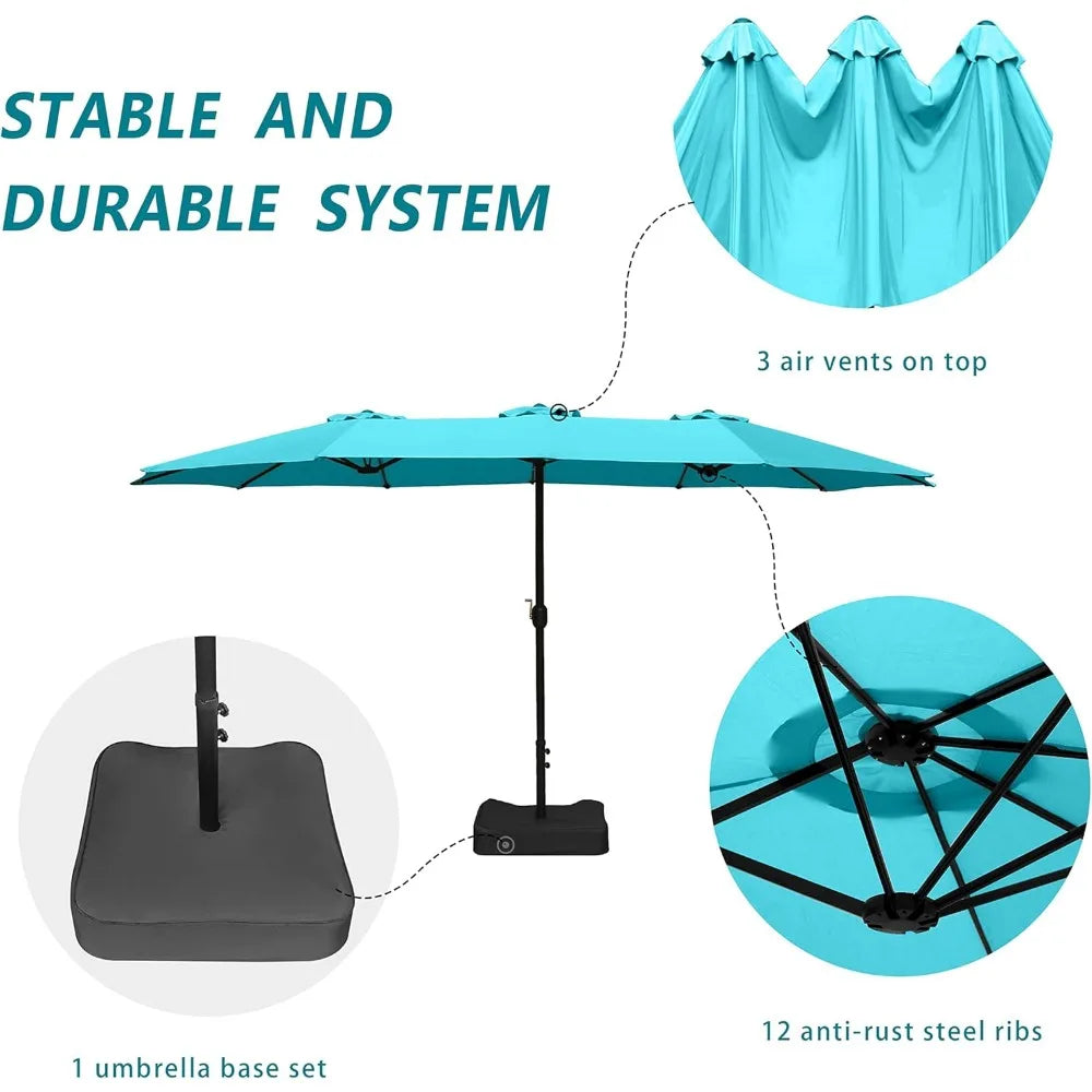 Extra Large Rectangular Outdoor Umbrella for Patio