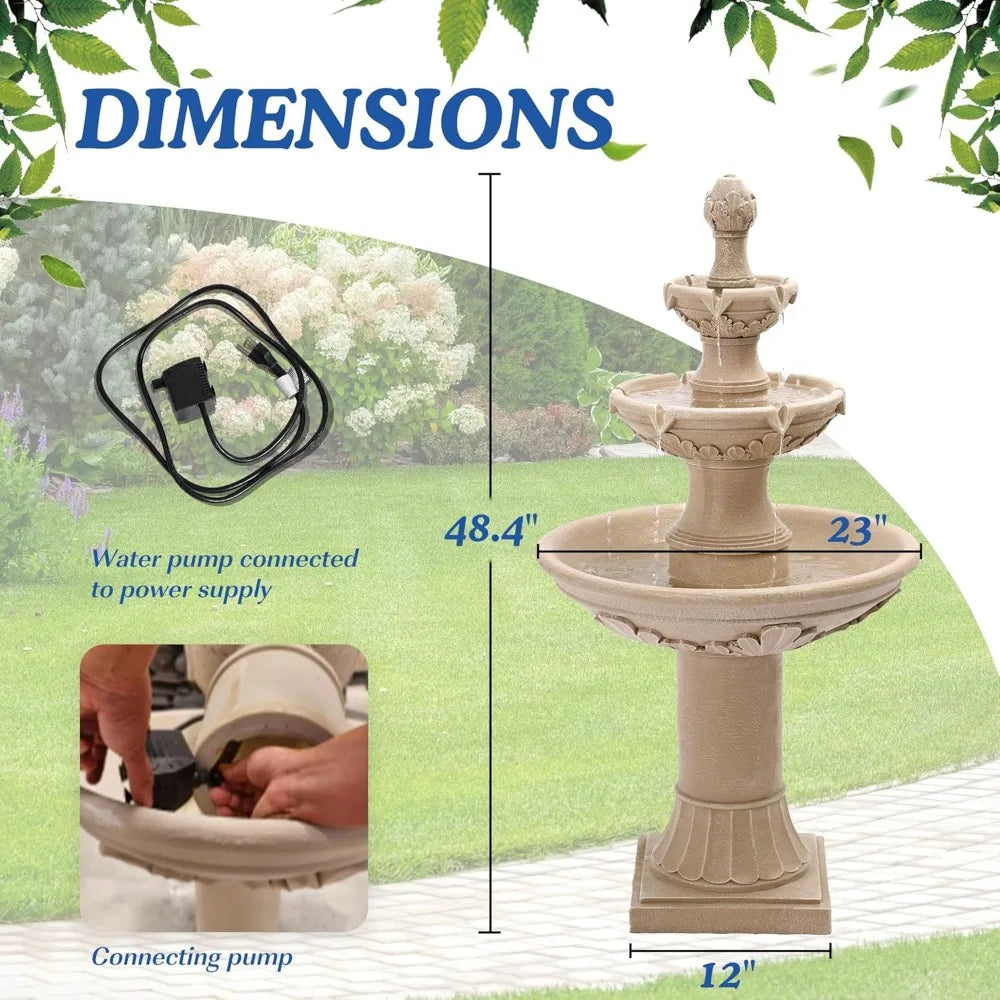 Large Cascading Outdoor Water Fountain