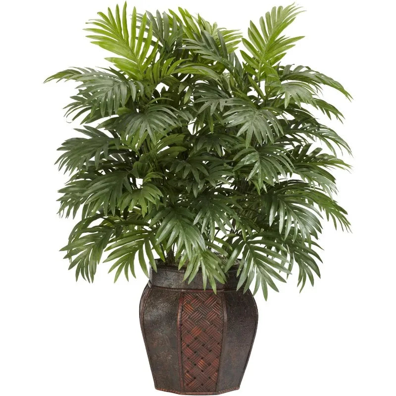 Areca Palm Silk Plant with Vase