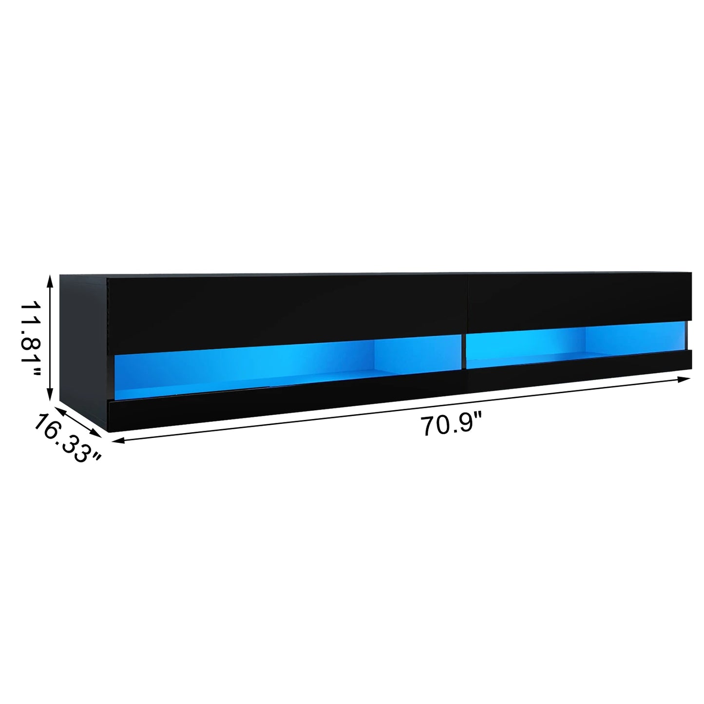 71" Floating TV Stand for 75/80" TV Media Console