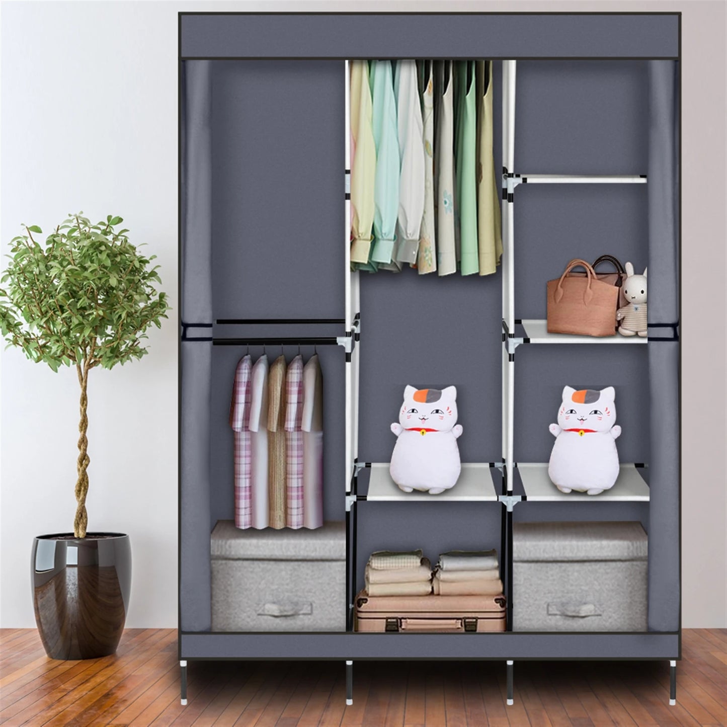 71" Portable Closet Storage Organizer