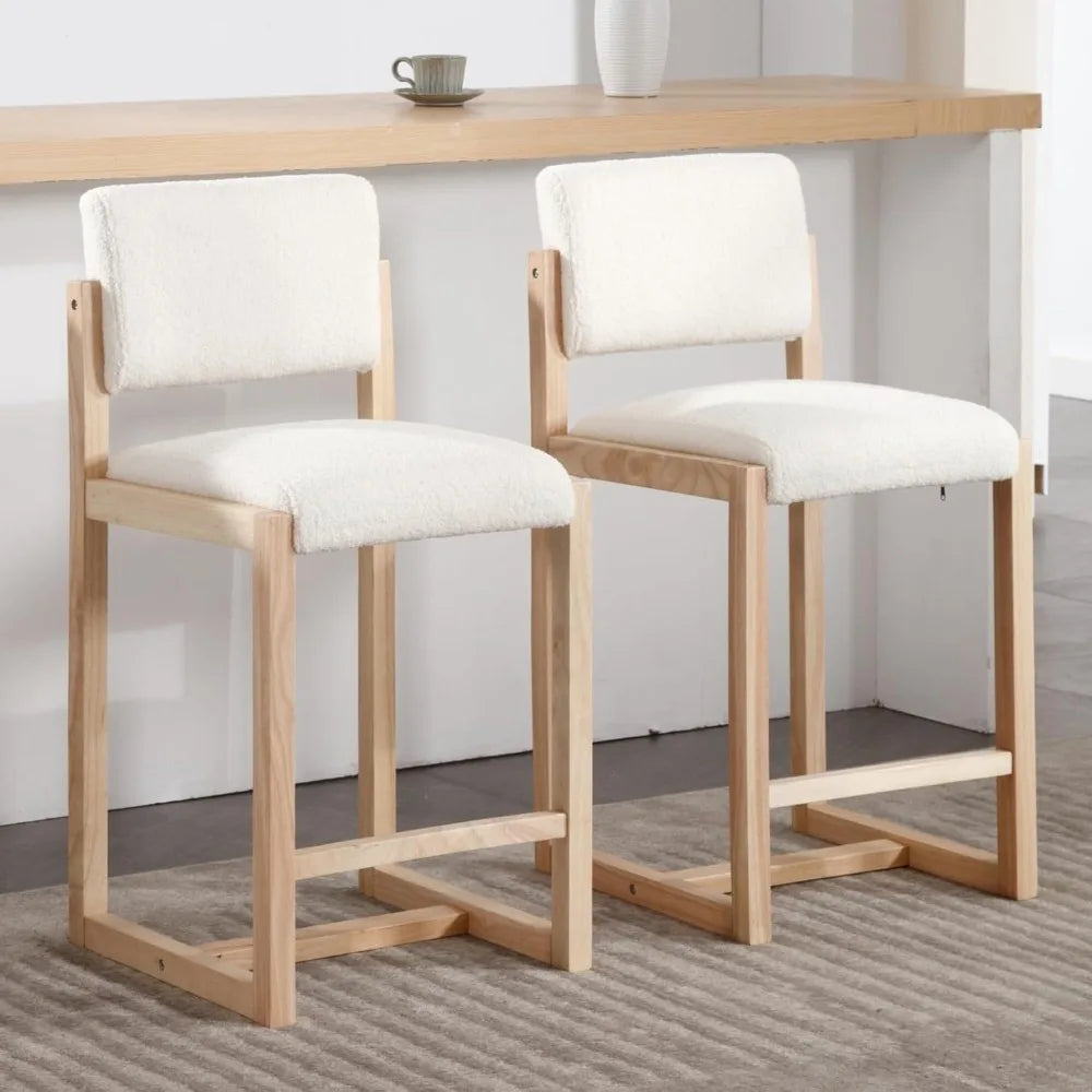 Set of 2 Upholstered Kitchen Island Chairs