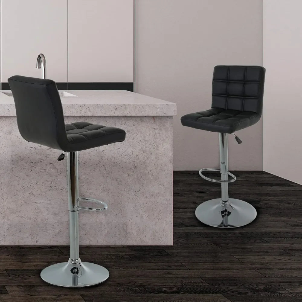 Modern Adjustable Bar Stool Set of 2
