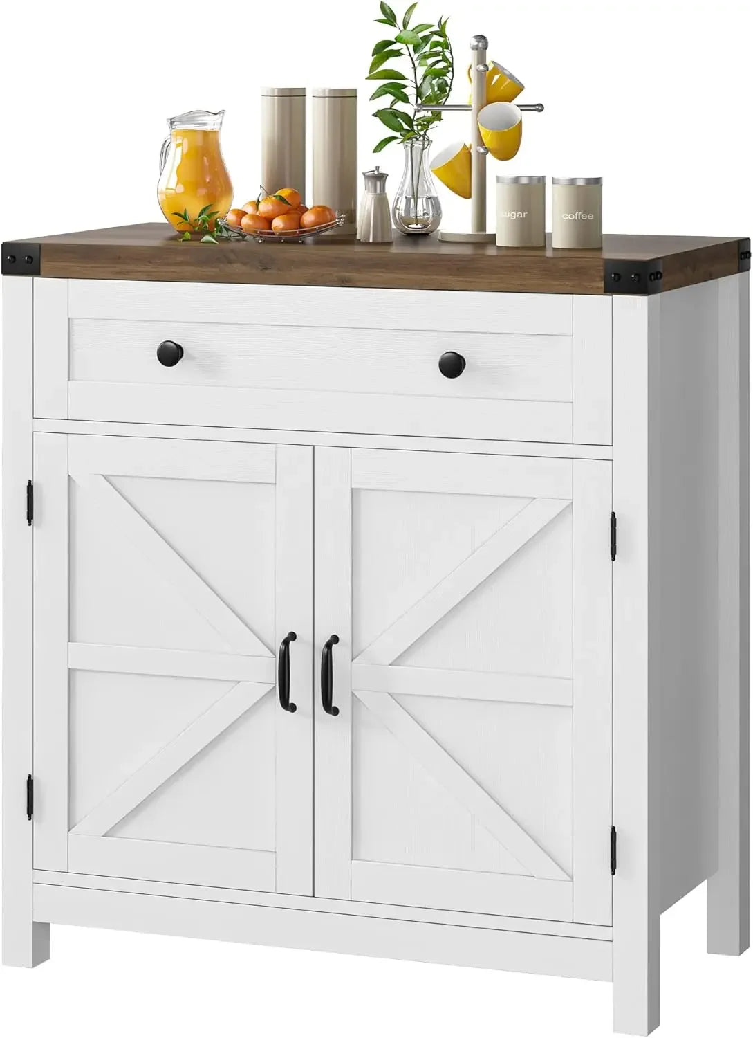 Farmhouse Kitchen Cabinet Adjustable Shelves