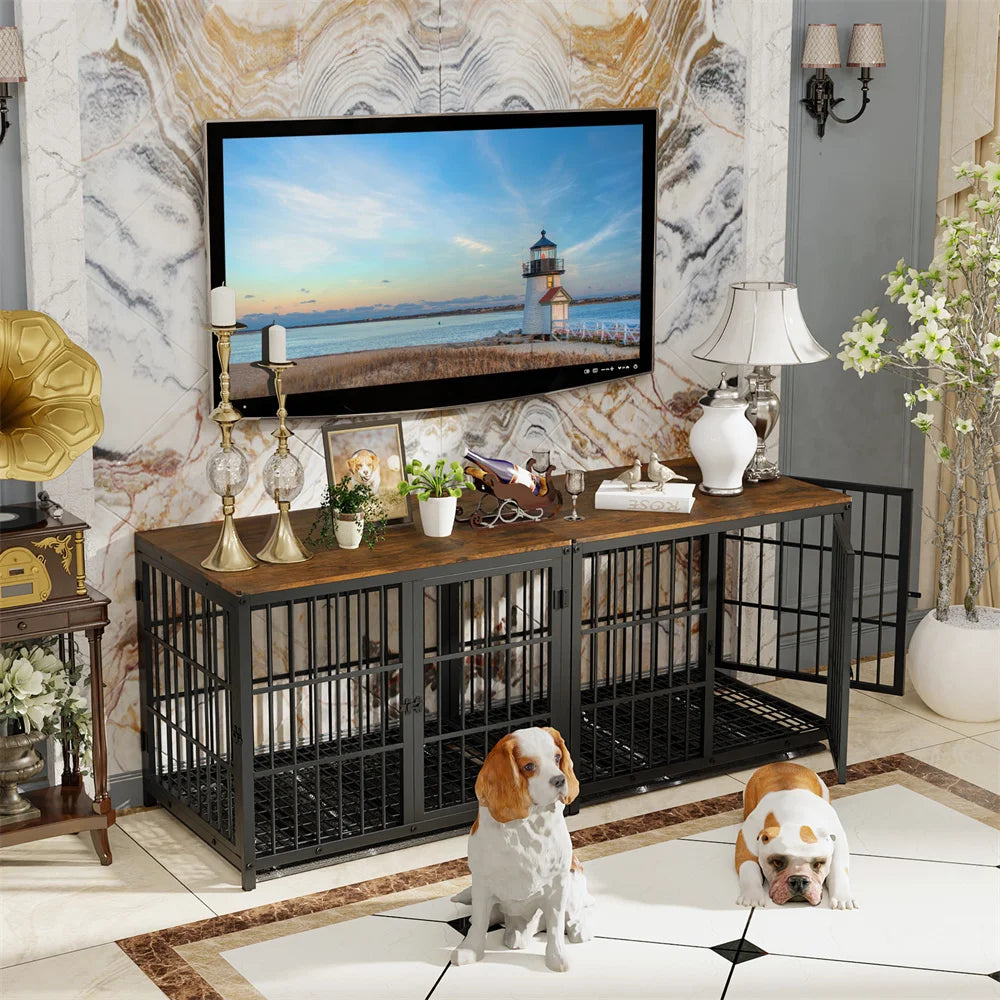 Style Elevated Pet Kennel End Table