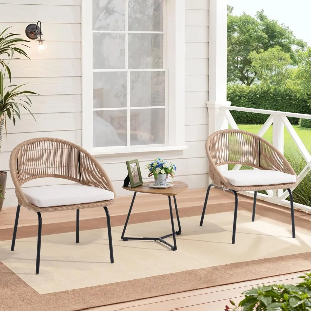 Outdoor Courtyard Furniture Set, 3 Pcs