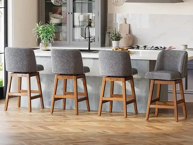Set of 4, 26" Swivel Counter Height Bar Stools