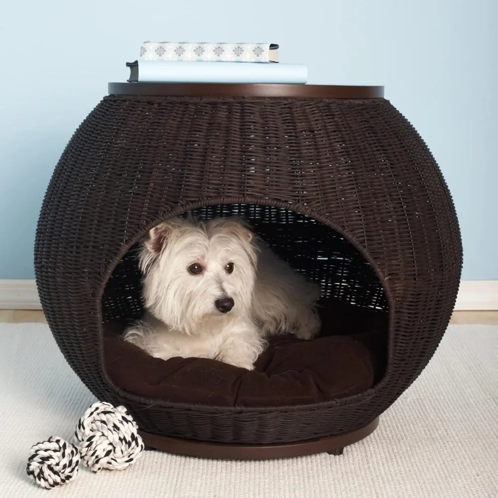 Indoor Multipurpose Pet Bed with Claw-Proof Rattan