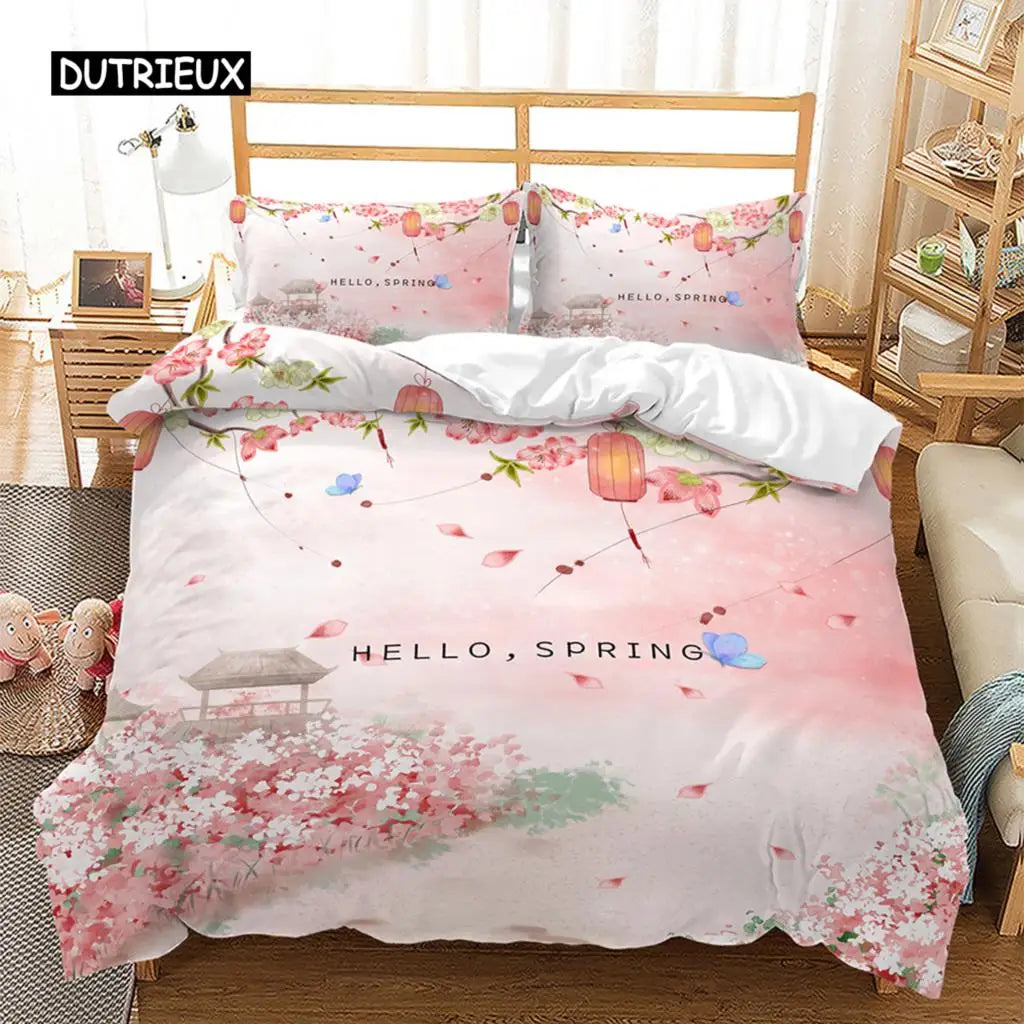 Spring Flowers Duvet Cover Bedding Set