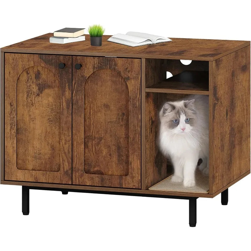 Hidden Litter Box Side End Table Furniture