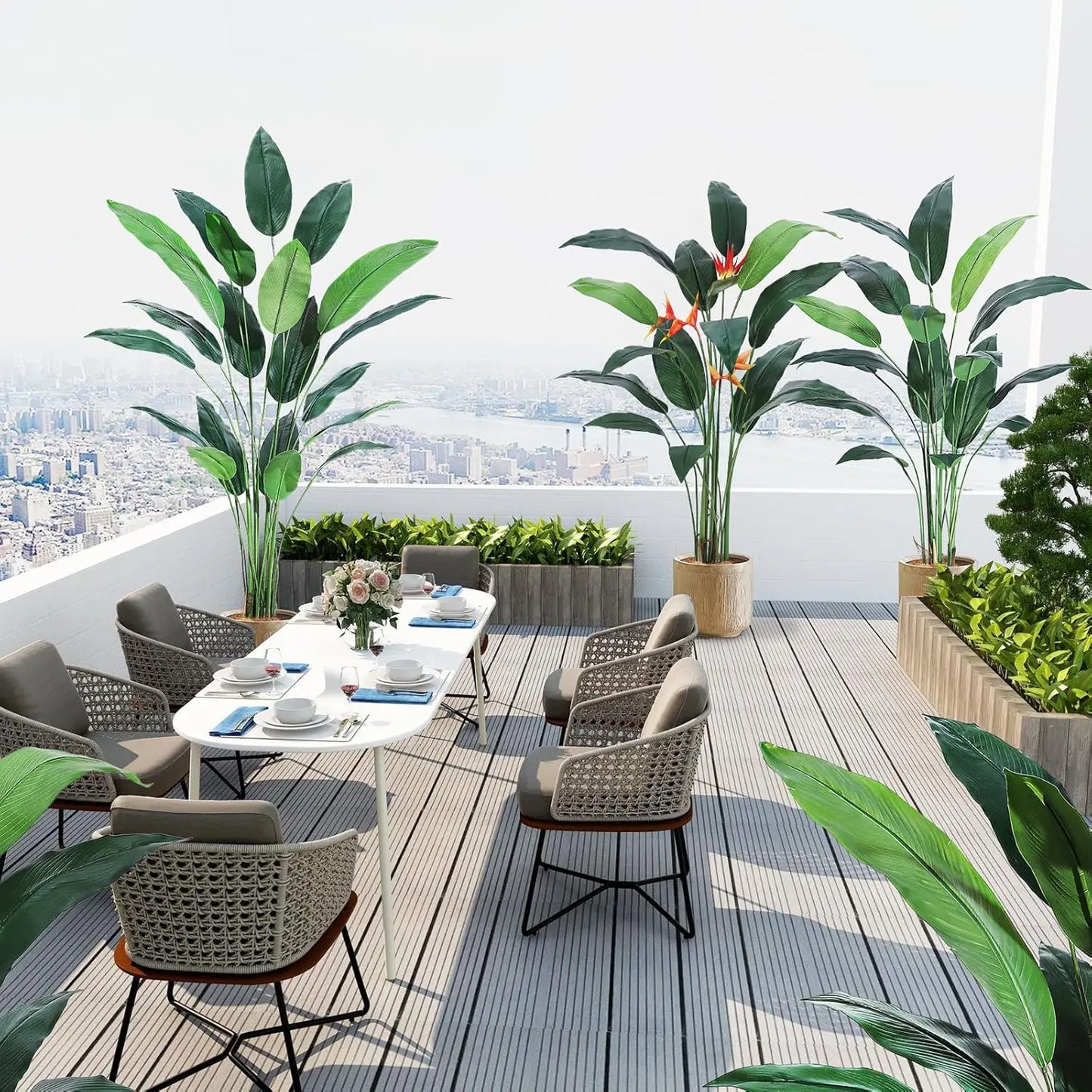 Artificial Bird of Paradise Plant for Indoor Outdoor