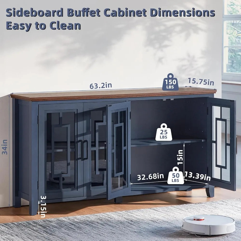Large Sideboard Buffet Cabinet with Storage